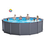 Piscine tubulaire ronde intex graphite 4, 78x1, 24m Piscine tubulaire ronde intex graphite 4, 78x1, 24m