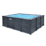 Piscine tubulaire intex graphite rectangulaire 4, 00 x 3, 00 x 1, 24 m Piscine tubulaire intex graphite rectangulaire 4, 00 x 3, 00 x 1, 24 m
