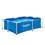 Piscine tubulaire rectangulaire 2, 13 x 1, 52 x 0, 61 m bleue