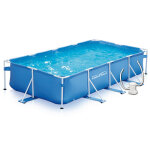 Piscine tubulaire rectangulaire 4, 57x2, 13x0, 84m et filtre  cartouche