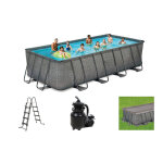 Piscine tubulaire rectangulaire 5, 49 x 2, 74 x 1, 32 m avec filtration