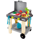 Jouet enfant plancha avec desserte roulettes et accessoires 23 pices