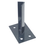 Platine de fixation pour poteau clture rond  48mm gris
