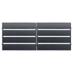Portail acier galvanis battant 3m x h. 1. 5m noir lina