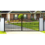 Portail acier galvanis battant 3m x h. 1, 5m noir rose