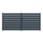 Portail alu battant 3m50 x h. 2m gris anthracite easysize