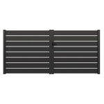 Portail alu battant 4m x h. 1m60 gris terre d'ombre easysize