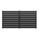 Portail alu battant 4m x h. 1m80 gris terre d'ombre easysize