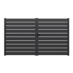 Portail alu battant 4m x h. 2m gris terre d'ombre easysize