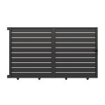 Portail alu coulissant 3m50 x h. 2m gris terre d'ombre easysize