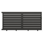 Portail alu coulissant 4m x h. 1m60 gris terre d'ombre easysize