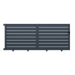 Portail alu coulissant 4m x h. 2m gris anthracite easysize
