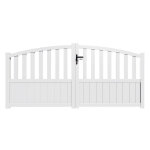 Portail aluminium battant 3, 5m x h. 1, 4m blanc adelaide