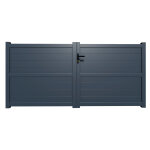 Portail aluminium battant 3, 5m x h. 1, 4m gris anthracite byron
