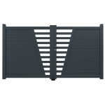 Portail aluminium battant 3, 5m x h. 1, 7m gris anthracite imperium