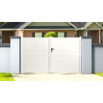 Portail aluminium battant 3, 5m x h. 1, 8m blanc spring