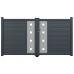 Portail aluminium battant 3m x h. 1, 6m gris anthracite neovision