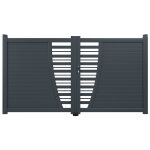 Portail aluminium battant 3m x h. 1, 7m gris anthracite premium