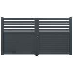 Portail aluminium battant 3m x h. 1, 7m gris anthracite mackay