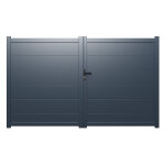 Portail aluminium battant 4m x h. 1, 6m gris anthracite brisbane