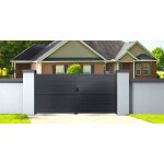 Portail aluminium battant 4m x h. 2m gris anthracite mildura