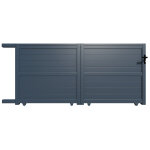 Portail aluminium coulissant 3m x h. 1, 4m gris anthracite byron