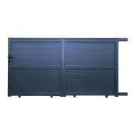 Portail aluminium coulissant 3m x h. 1, 6m gris anthracite leonora