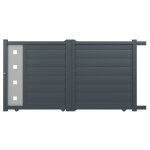 Portail aluminium coulissant 3m x h. 1, 6m gris anthracite neovision