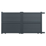 Portail aluminium coulissant 3m x h. 1, 7m gris anthracite sunbury