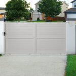 Portail aluminium coulissant 3m x h. 1, 8m blanc spring