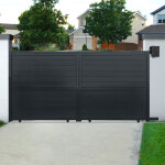 Portail aluminium coulissant 3m x h. 2m gris anthracite mildura