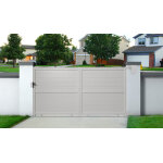 Portail aluminium coulissant 4m x h. 1, 8m blanc spring