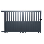 Portail aluminium coulissant 4m x h. 1, 8m gris anthracite bendigo
