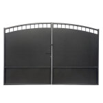 Portail en fer  double battant 3m x h. 2m coloris noir belladone
