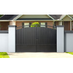 Portail fer battant 4m x h. 2m noir belladone