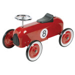 Porteur m�tal voiture de course vintage rouge
