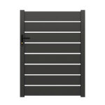 Portillon aluminium h. 1, 60m gris terre d'ombre easysize