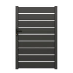 Portillon aluminium h. 1, 80m gris terre d'ombre easysize Portillon aluminium h. 1, 80m gris terre d'ombre easysize