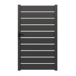 Portillon aluminium h. 2m gris terre d'ombre easysize