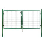 Portillon grillage vert double battants l 3m h 1m Portillon grillage vert double battants l 3m h 1m