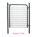 Portillon grillage vert plastifié avec loquet l 1m h 1. 5m Portillon grillage vert plastifié avec loquet l 1m h 1. 5m