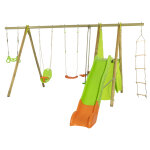 Portique en bois avec balanoire sige bb sige face  face echelle