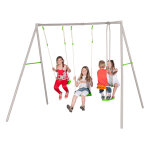 Portique métal avec balançoire 2 places siège face à face trigano Portique métal avec balançoire 2 places siège face à face trigano