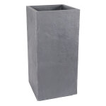 Pot carr haut volcania l 40 cm x h 80 cm gris galet 31l