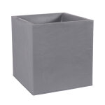 Pot carr volcania 40x40 cm gris galet 31l