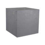 Pot carr volcania l. 50 x h. 50 cm gris galet 57l