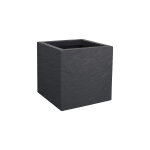 Pot carr� volcania'up anthracite l. 30 cm