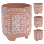 Pot de fleurs grav terracotta diamtre 11 cm motif alatoire