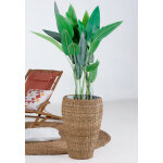 Pot de fleurs haut en jonc de mer hauteur 65 cm agra
