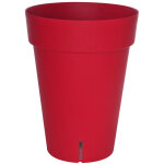 Pot de fleurs  reserve d'eau rond haut loft d. 39 cm 37l rouge